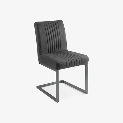 The Range Set Of 2 Brooklyn Dining Chairs - Charcoal Grey - Grey