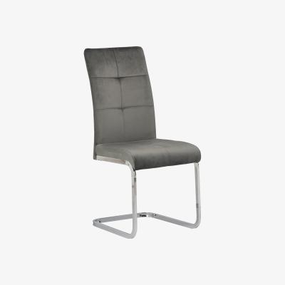 The Range Florence Grey Velvet Dining Chair - Grey