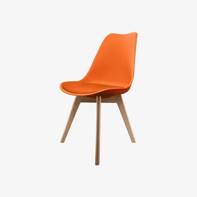 The Range Soho Dining Chair with Squared Legs - Orange