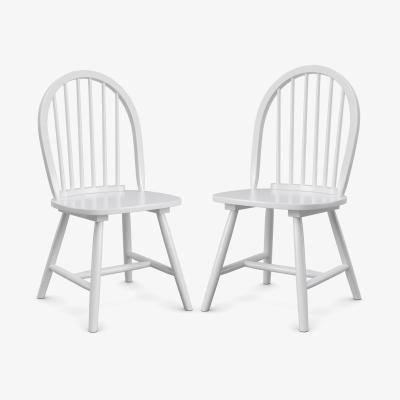 The Range Costway 2 Pcs Wooden Dining Chair Set-White - White