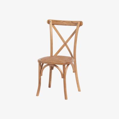 The Range Light Oak Cross Back Dining Chair - Brown