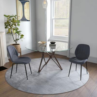 The Range Dining Chairs Set of 2 Kitchen Chairs with Padded Seat - Grey