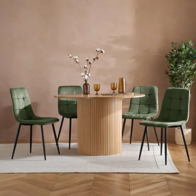 The Range Axel Pair Of Dining Chairs - Olive