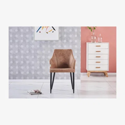 The Range Zarah Faux Leather Dining Chair Single - Cappuccino
