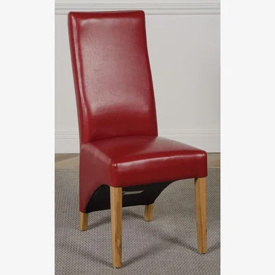 The Range Lola Leather Dining Chairs - Red