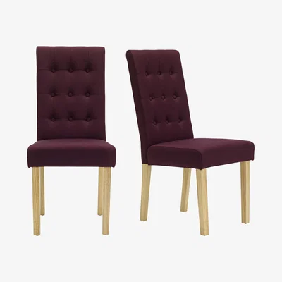 The Range Roma Dining Chair Set Of 2 - Plum