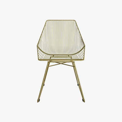 The Range CosmoLiving Ellis Accent dining Chair - Gold metal