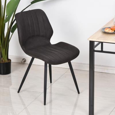 The Range Set Of 2 Vintage PU Leather Dining Chair - Grey and Black