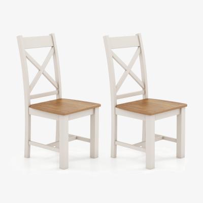 The Range Modern Farmhouse Dining Chairs Set of 2 - Brown