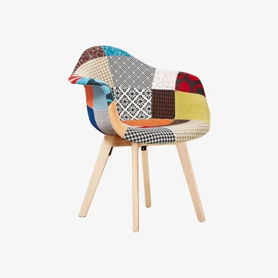 The Range Tulip Patchwork Tub Dining Chair, Single - Multi-Coloured