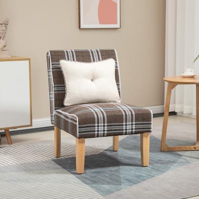 The Range Modern Upholstered Dining Chair, Linen-Touch Fabric Comfy Chair - Brown