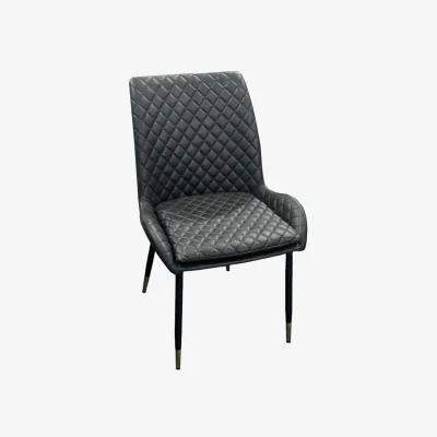 The Range PU Leather Steel Legs Dining Chairs (Set of 2) - Grey