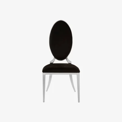 The Range Eliza Black Velvet Dining Chair - Black
