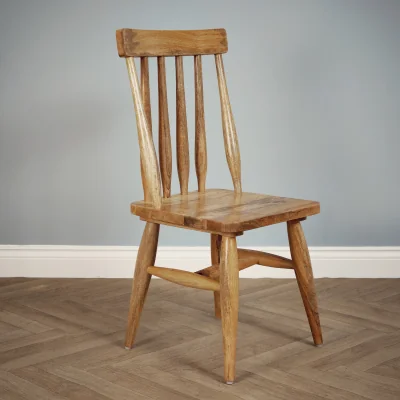 The Range Solid Mango Wood Dining Chair - Light Oak