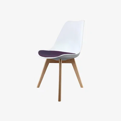 The Range Soho Dining Chair with Squared Legs - Aubergine