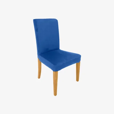The Range Velvet Dining Chair Covers Slipcover Removable Seat Protector - Blue