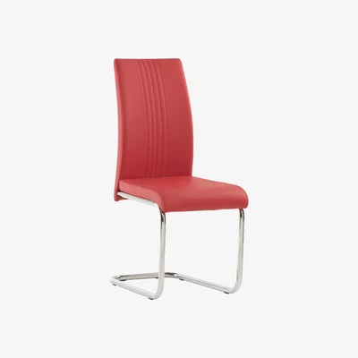 The Range Pillar Red Monaco Dining Chair - Red