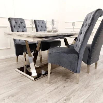 The Range Aliah 4 Dining Chairs - Grey