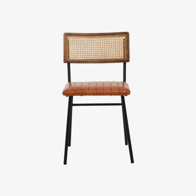 The Range Buffalo Tan Leather Dining Chair - Black, Brown