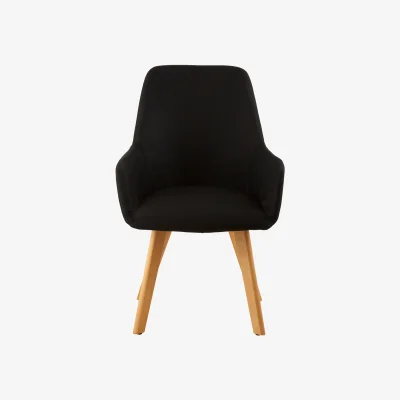 The Range Stockholm Black Dining Chair with Angular Legs - Black
