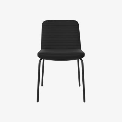 The Range Corey Dining Chair Faux Leather 2pk - Black