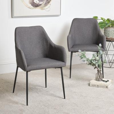The Range June Dining Chairs - Grey