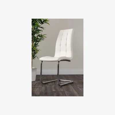The Range 2x Deep Foam Cushioned Murano Dining Chairs - White