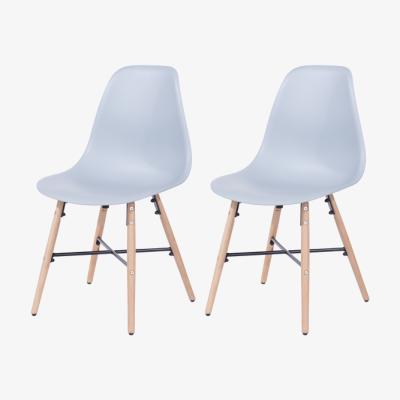 The Range Pair Of Plastic Chair with Metal Rails - Grey
