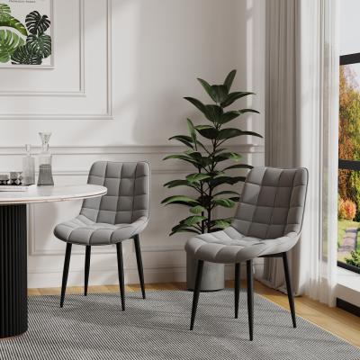 The Range Nova Modern Velvet Dining Chair Set of 4 - Grey