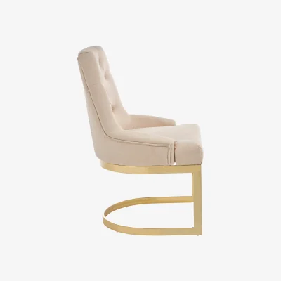 The Range Azalea Natural Dining Chair - Gold