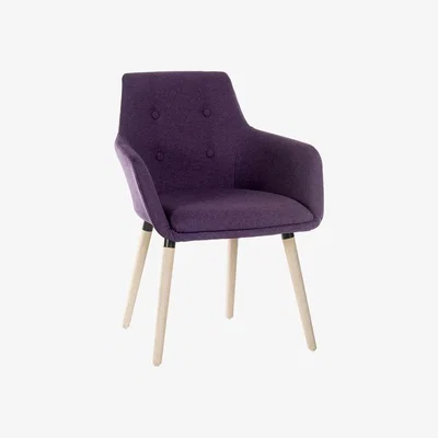 The Range Teknik Four Legged Chair  - One Pair - Plum