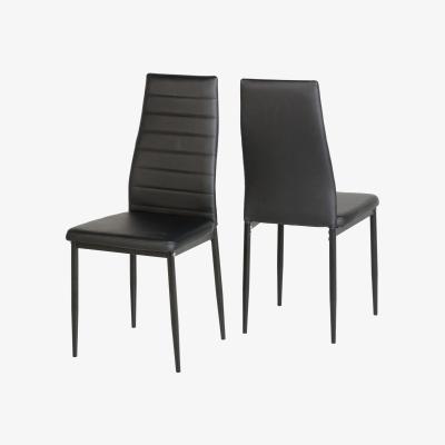 The Range Abbey Dining Chairs - Black PU