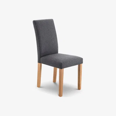 The Range Set Of 2 Hastings Fabric Dining Chairs - Grey