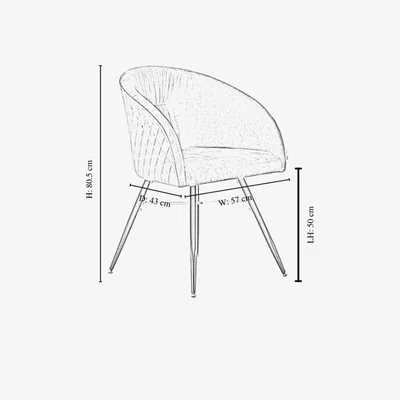 The Range VittorioLUX Dining Chair Single - Green