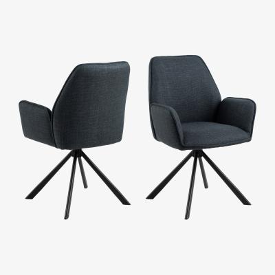 The Range Glenda Dining Chair Armrest & Swivel Gry