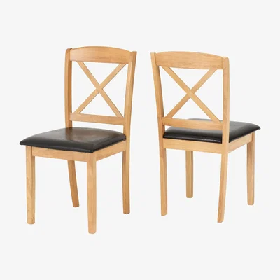 The Range Mason Chair - Oak and Brown Faux Leather
