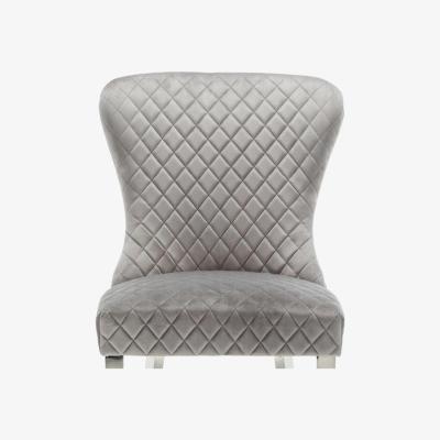 The Range 2x Bianca Velvet Chair  - Grey