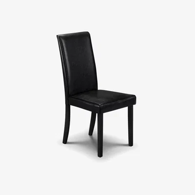 The Range Set Of 2 Hudson Faux Leather Chairs - Black