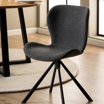The Range Batilda Swivel Dining Chairs Set of 2 - Grey