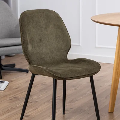The Range Femke Dining Chair in Olive Green Set of 4 - Olive Green