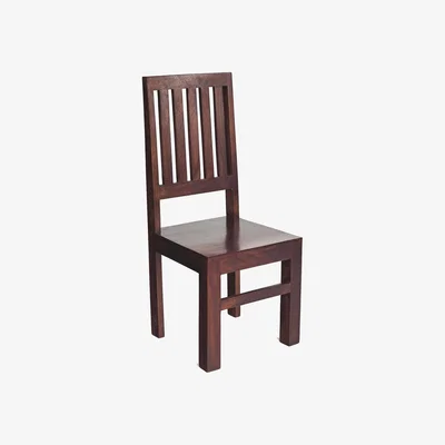 The Range Toko Dark Mango Wood Dining Chair High Slat Back Set of 2 - Dark Wood