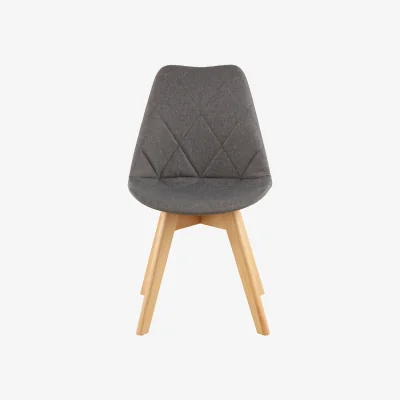 The Range Stockholm Grey Diamond Pattern Dining Chair - Grey