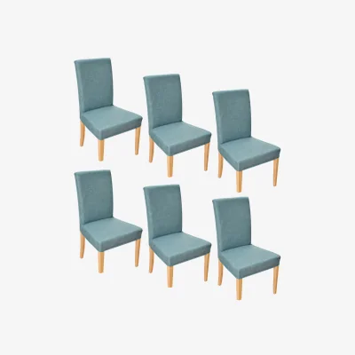 The Range Dining Chair Covers Seat Slipcover Removable Protector - Duckegg  / 6