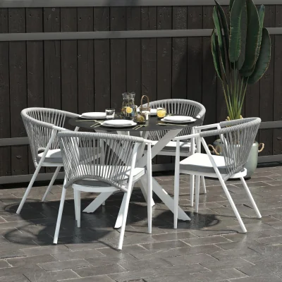 The Range Dorel Home CL Circi Dining Chairs 4PK White - White