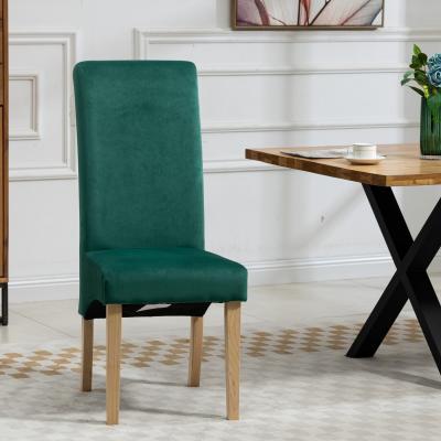 The Range Set of 2 Rimini Velvet Fabric Dining Chairs - Green