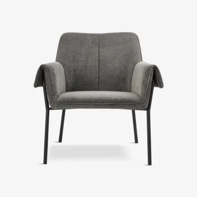 The Range Betty Velvet Upholstered Dining Chair with Metal Legs - Deep Grey