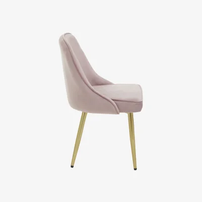 The Range Demi Dusky Pink Velvet Dining Chair - Pink
