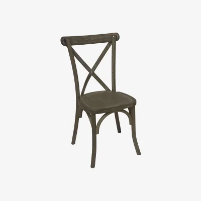 The Range Cross Back Dining Chair With Rustic Elegance - Brown