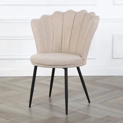 The Range Mini Flora Boucle Dining Chair - Beige