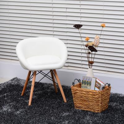 The Range Faux Leather Modern Dining Chair  - White